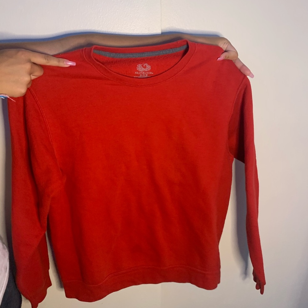 red crew neck